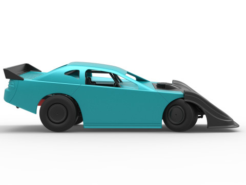 Australian Super Sedan Version 2 while turning Scale 1 to 25 3D Print Model