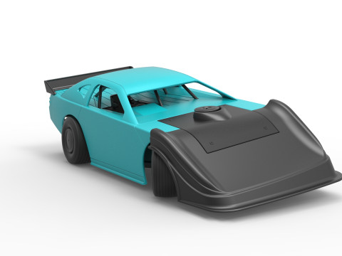 Australian Super Sedan Version 2 while turning Scale 1 to 25 3D Print Model