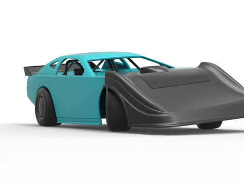 Australian Super Sedan Version 2 while turning Scale 1 to 25 3D Print Model