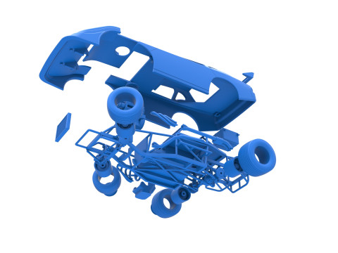 Australian Super Sedan Version 2 while turning Scale 1 to 25 3D Print Model
