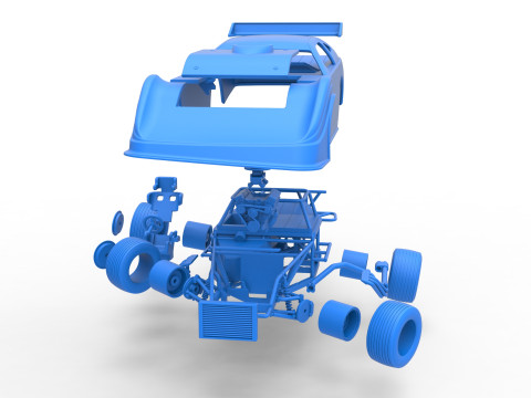 Australian Super Sedan Version 2 while turning Scale 1 to 25 3D Print Model