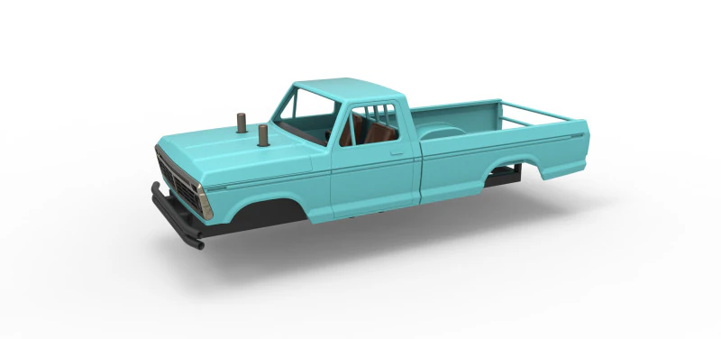 Top part of Mud truck Scale 1 to 25 3D Print Model .c4d .max .obj .3ds .fbx .stl .blend 