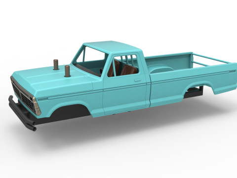 Top part of Mud truck Scale 1 to 25 Modelo de impresión 3D