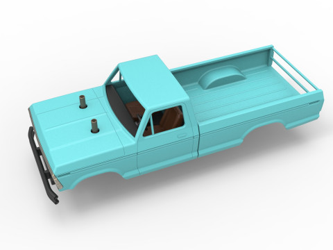 Top part of Mud truck Scale 1 to 25 3D Принт Модель