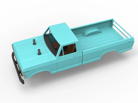 Top part of Mud truck Scale 1 to 25 3D Print Model