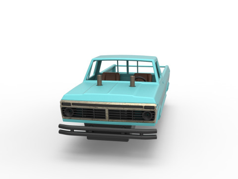 Top part of Mud truck Scale 1 to 25 3D Принт Модель
