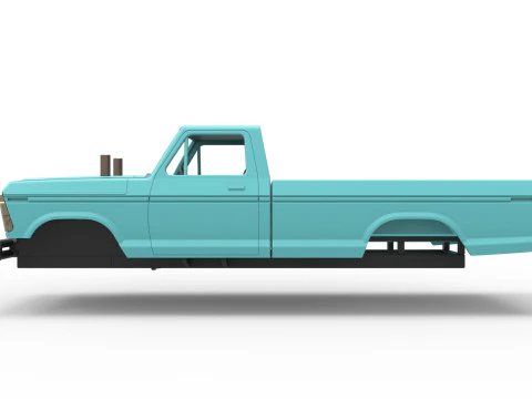 Top part of Mud truck Scale 1 to 25 3D Print Model