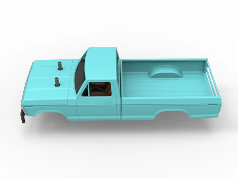 Top part of Mud truck Scale 1 to 25 3D Print Model