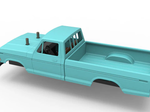 Top part of Mud truck Scale 1 to 25 3D Print Model