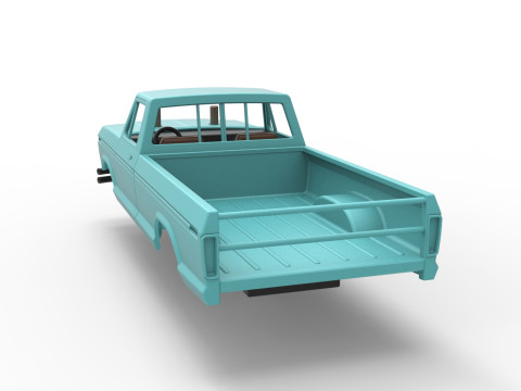 Top part of Mud truck Scale 1 to 25 3D Принт Модель
