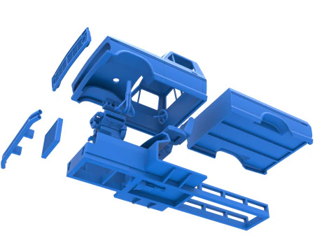 Top part of Mud truck Scale 1 to 25 3D Print Model