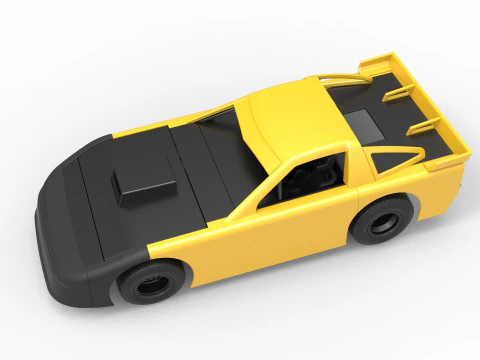 New Zealand Super Saloon race car Scale 1 to 25 3D Print Model