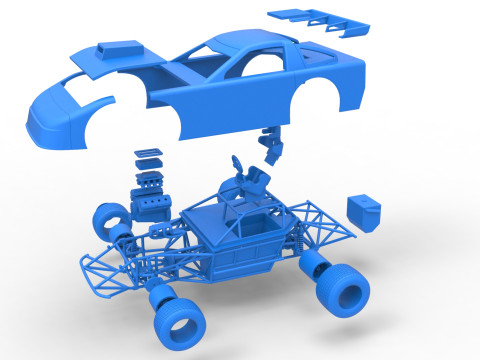 New Zealand Super Saloon race car Scale 1 to 25 Modelo de Impressão 3D