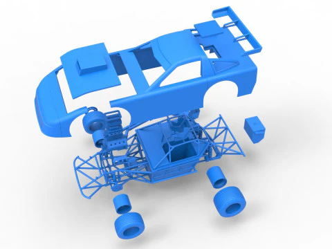 New Zealand Super Saloon race car Scale 1 to 25 3D Print Model