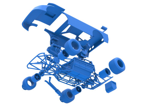 New Zealand Super Saloon race car Scale 1 to 25 Modelo de Impressão 3D