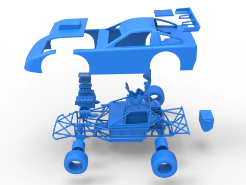 New Zealand Super Saloon race car Scale 1 to 25 3D Print Model