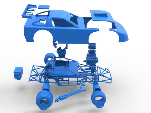 New Zealand Super Saloon race car Scale 1 to 25 Modelo de Impressão 3D