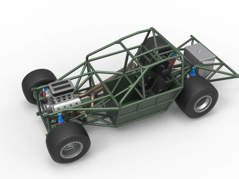 Carro de corrida Super Saloon da Nova Zel&acirc;ndia, escala b&aacute;sica de 1 a 25 Modelo de Impressão 3D
