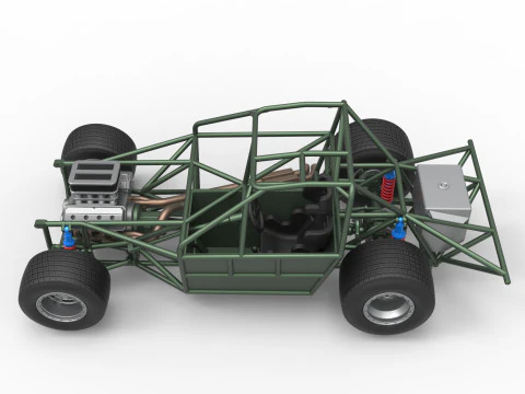 Carro de corrida Super Saloon da Nova Zel&acirc;ndia, escala b&aacute;sica de 1 a 25 Modelo de Impressão 3D