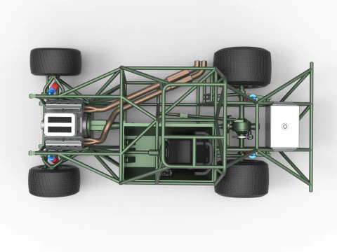 Carro de corrida Super Saloon da Nova Zel&acirc;ndia, escala b&aacute;sica de 1 a 25 Modelo de Impressão 3D