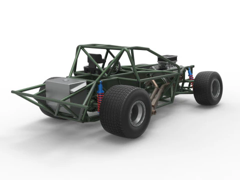Carro de corrida Super Saloon da Nova Zel&acirc;ndia, escala b&aacute;sica de 1 a 25 Modelo de Impressão 3D
