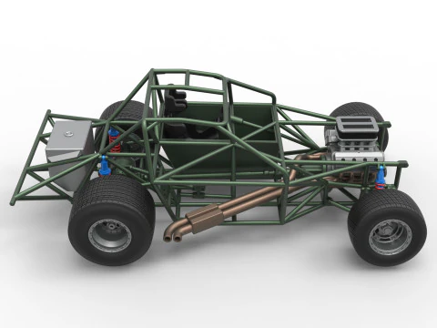 Carro de corrida Super Saloon da Nova Zel&acirc;ndia, escala b&aacute;sica de 1 a 25 Modelo de Impressão 3D