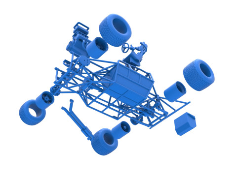 New Zealand Super Saloon race car Base Scale 1 to 25 Modelo de impresión 3D