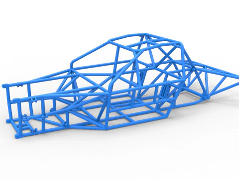 Yeni Zelanda S&uuml;per Salon yarış arabasının &ccedil;er&ccedil;evesi 1'den 25'e kadar &ouml;l&ccedil;ek 3D Baskı Modeli