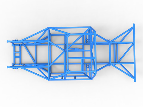 Frame of New Zealand Super Saloon race car Scale 1 to 25 Modèles 3D en vedette