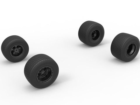 Wheel set of New Zealand Super Saloon race car Scale 1 to 25 3D 프린트 모델