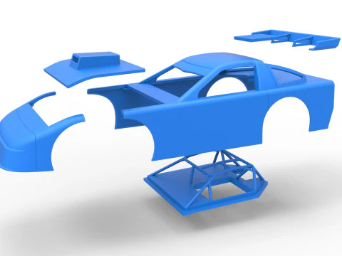 Shell of New Zealand Super Saloon race car Scale 1 to 25 3D Print Model