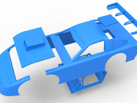 Shell of New Zealand Super Saloon race car Scale 1 to 25 3D 打印模型