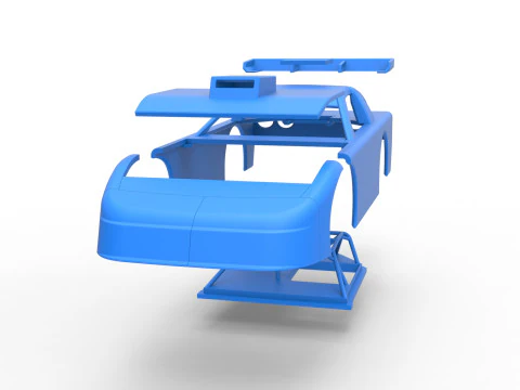 Shell of New Zealand Super Saloon race car Scale 1 to 25 3D Print Model