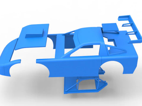 Shell of New Zealand Super Saloon race car Scale 1 to 25 3D Print Model