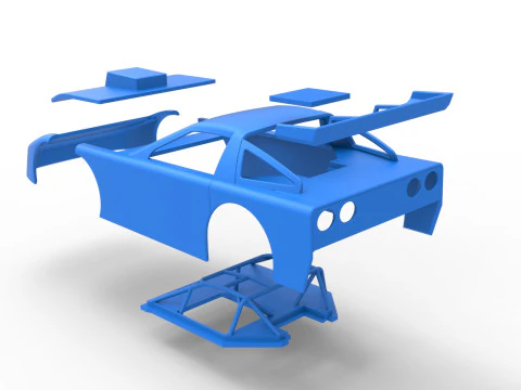 Shell of New Zealand Super Saloon race car Scale 1 to 25 3D Print Model