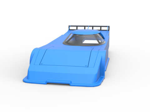 Shell of Asphalt Outlaw Super late model Scale 1 to 25 Modello di stampa 3D