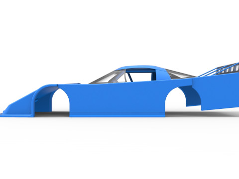 Shell of Asphalt Outlaw Super late model Scale 1 to 25 Modello di stampa 3D