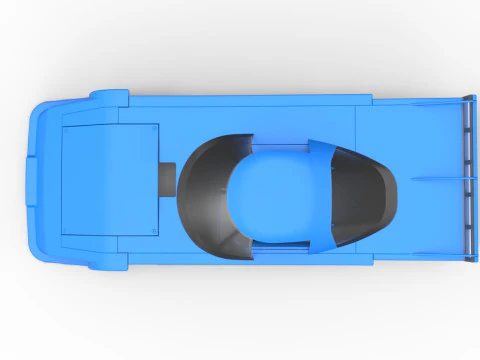 Shell of Asphalt Outlaw Super late model Scale 1 to 25 3D Print Model