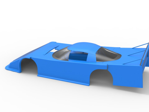 Shell of Asphalt Outlaw Super late model Scale 1 to 25 Modello di stampa 3D