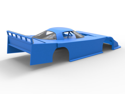 Shell of Asphalt Outlaw Super late model Scale 1 to 25 Modello di stampa 3D