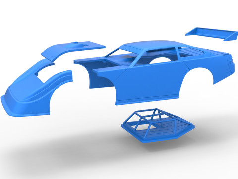Shell of Australian Super Sedan Version 1 Scale 1 to 25 3D Print Model