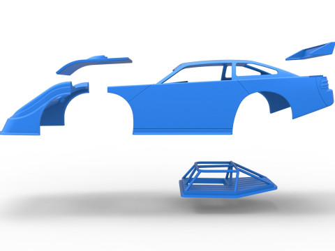 Shell of Australian Super Sedan Version 1 Scale 1 to 25 3D Print Model