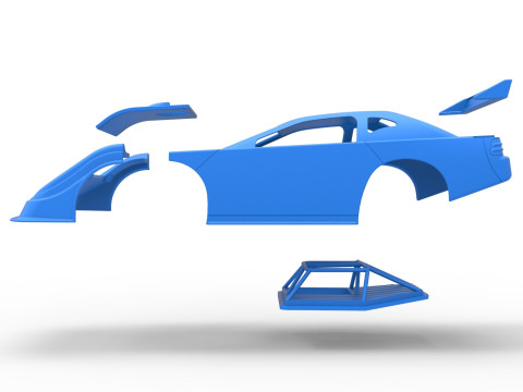 Shell of Australian Super Sedan Version 2 Scale 1 to 25 Model Cetak 3D