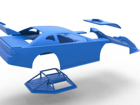 Shell of Australian Super Sedan Version 2 Scale 1 to 25 Model Cetak 3D