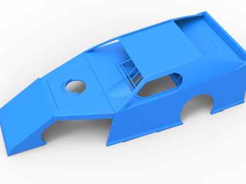 Shell of Dirt Modified stock car Scale 1 to 25 3D Druckmodell