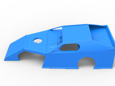Shell of Dirt Modified stock car Scale 1 to 25 3D Druckmodell
