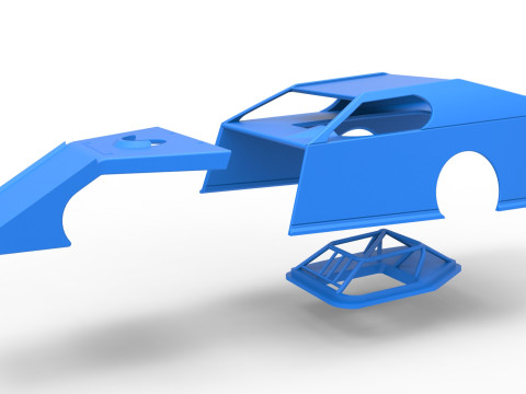 Shell of Dirt Modified stock car Scale 1 to 25 3D Druckmodell
