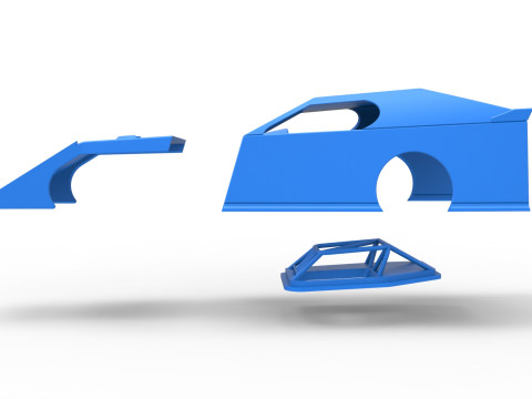 Shell of Dirt Modified stock car Scale 1 to 25 3D Druckmodell
