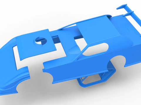 Shell of Dirt Modified Super stock car Scale 1 to 25 3D Print Model