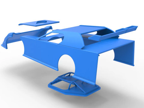 Shell of Dirt Modified Super stock car Scale 1 to 25 3D Print Model